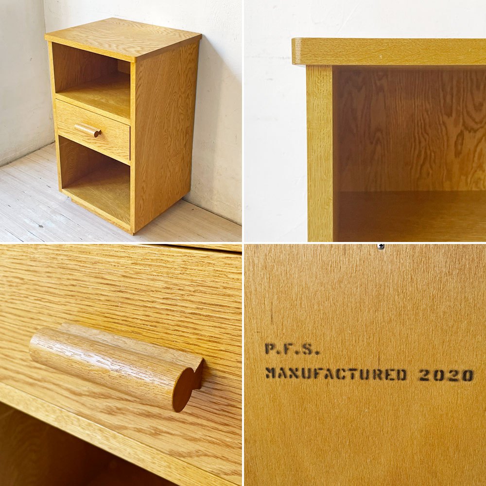 パシフィックファニチャーサービス PACIFIC FURNITURE SERVICE デペンデントハウス ナイトテーブル DH NIGHT TABLE キャビネット オーク材 定価82,500円 ★