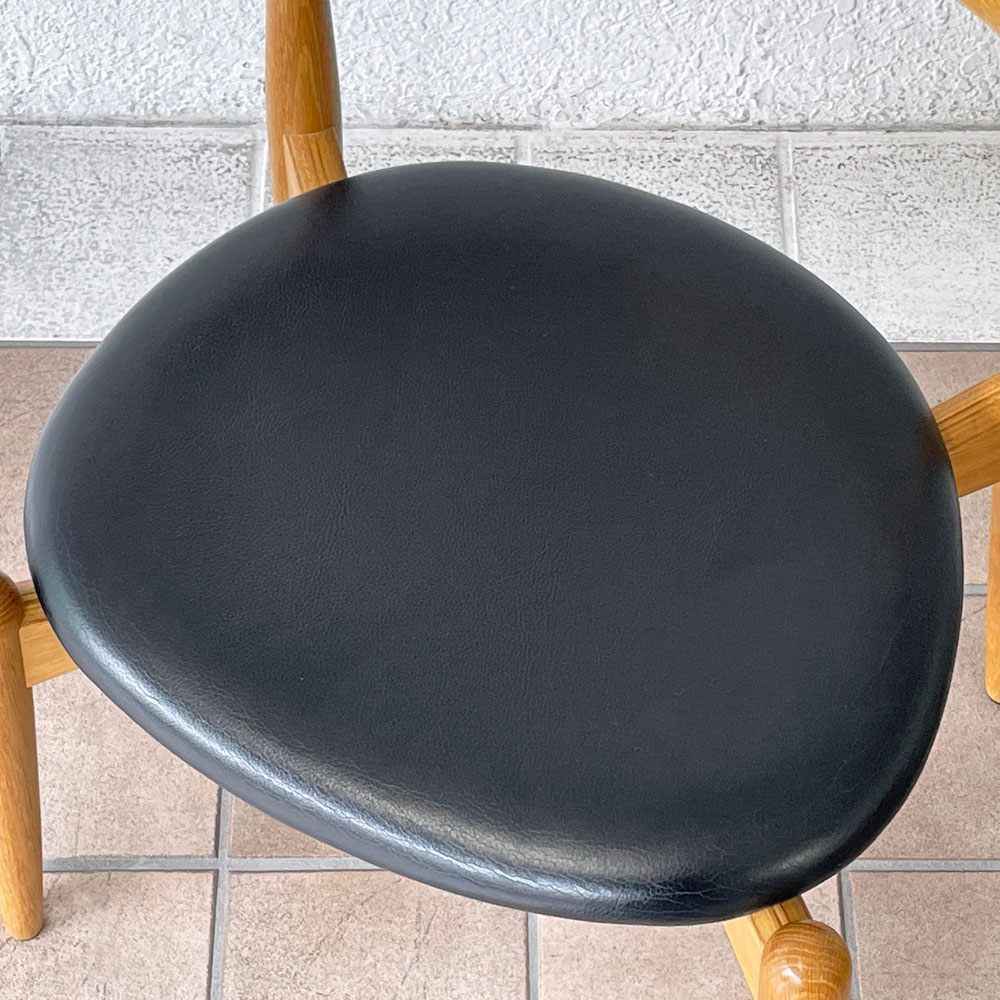 カールハンセン＆サン Carl Hansen & Son CH20 エルボーチェア ダイニングチェア オーク材 レザー 本革 ハンス・J・ウェグナー ◇