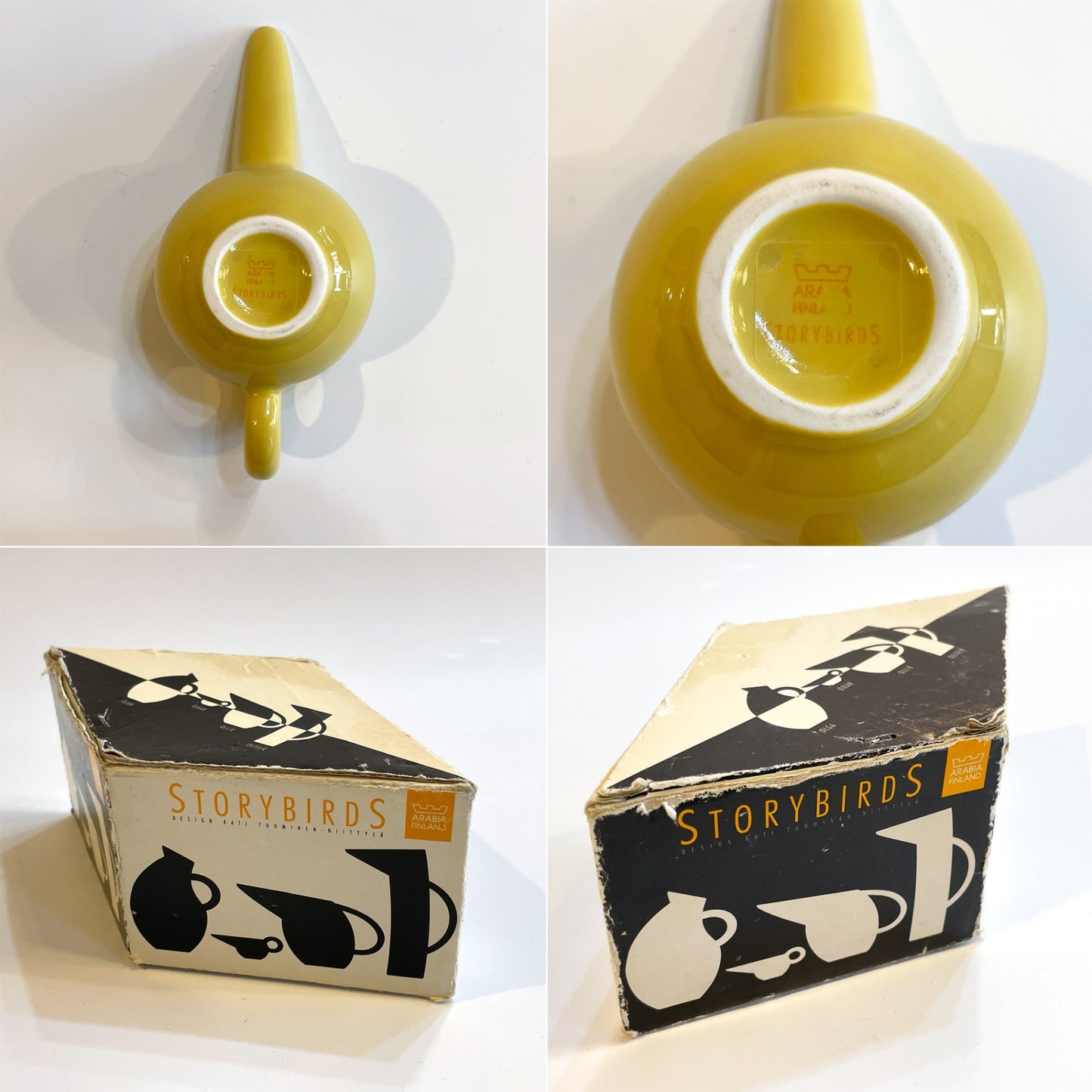 アラビア ARABIA ストーリーバード STORY BIRDS クリーマー イエロー 北欧食器 レア 希少 元箱付 ★