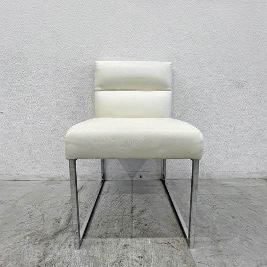 フェンディ・カーサ FENDI CASA エー・ビー・デュアメル AB Duhamel ダイニングチェア 本牛革 オフホワイト 参考価格 約45万～65万の品 B 〓