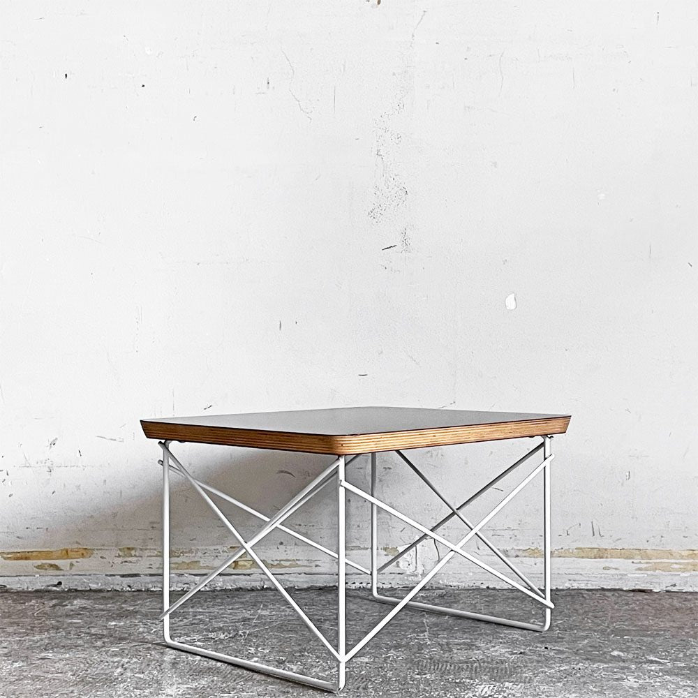 ハーマンミラー Herman Miller LTRT ワイヤーベース ローテーブル メラミントップ C&R イームズ ブラック ミッドセンチュリー ■