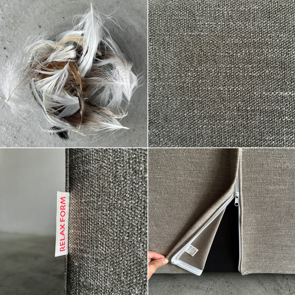リラックスフォーム RELAX FORM 関家具 デパラ2  DEPALAⅡ 右 カウチソファ W220cm シェーズロング 1P + 2P セット コーナーソファ ファブリック A48 ステングレー 定価￥266,475の品 〓