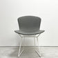 ノル Knoll 420 サイドチェア ワイヤーチェア ダイニングチェア ホワイト × グレー ファブリック フルカバー仕様 ハリー・ベルトイア ミッドセンチュリー ビンテージ A ●