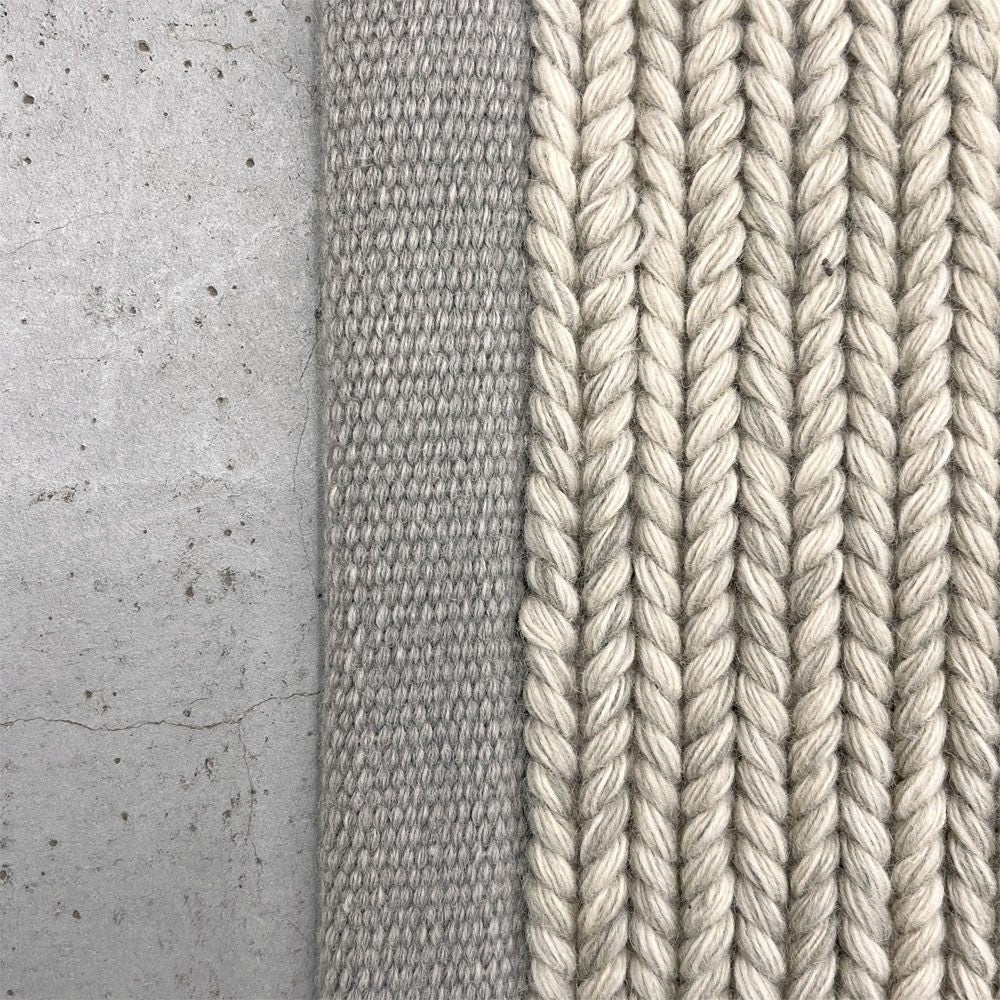 クヴァドラ Kvadrat アラム Aram ラグ ウール リブ編み 298×195cm キナサンド Kinnasand デンマーク 〓