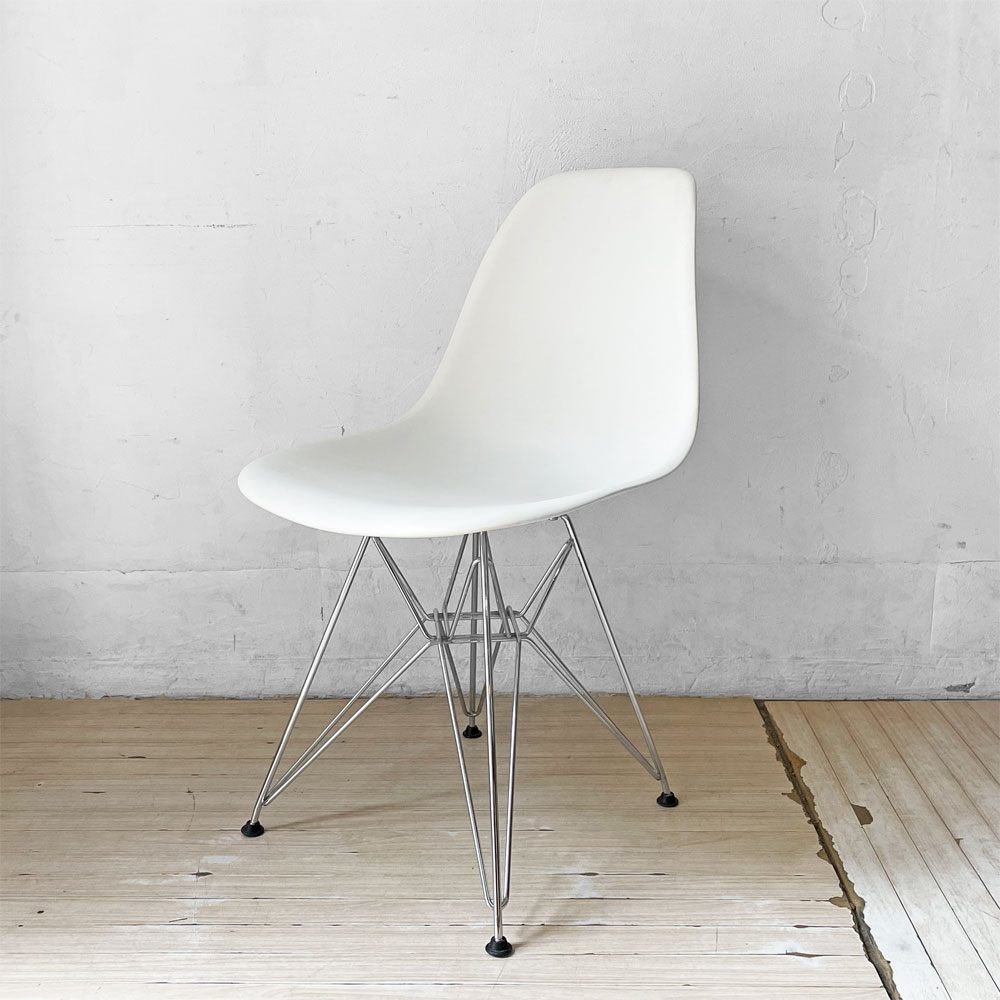 ハーマンミラー Herman Miller サイドシェルチェア ホワイトシェル ポリプロピレン製 エッフェルベース DSR C&R イームズ ミッドセンチュリー ★