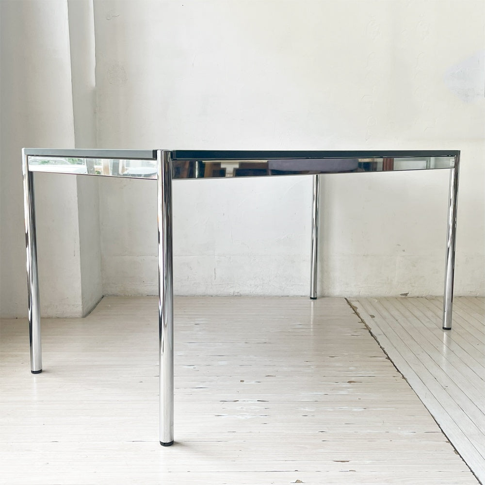 USMモジュラーファニチャー USM Haller USMハラーテーブル ワーキングデスク ダイニング チャコールリノリウム アジャスター 高さ調整機能付 スイス B★