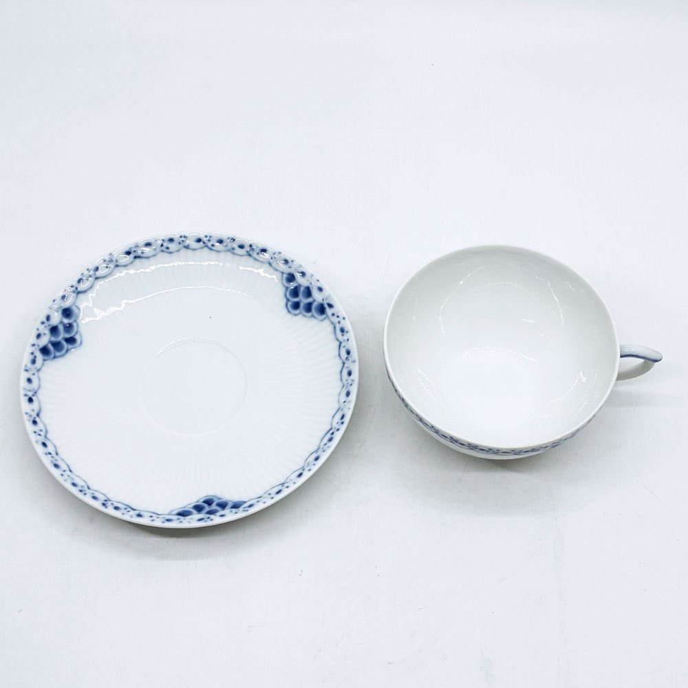 ロイヤルコペンハーゲン ROYAL COPENHAGEN プリンセス ティーカップ&ソーサー 220ml C&S デンマーク 北欧食器 B ●