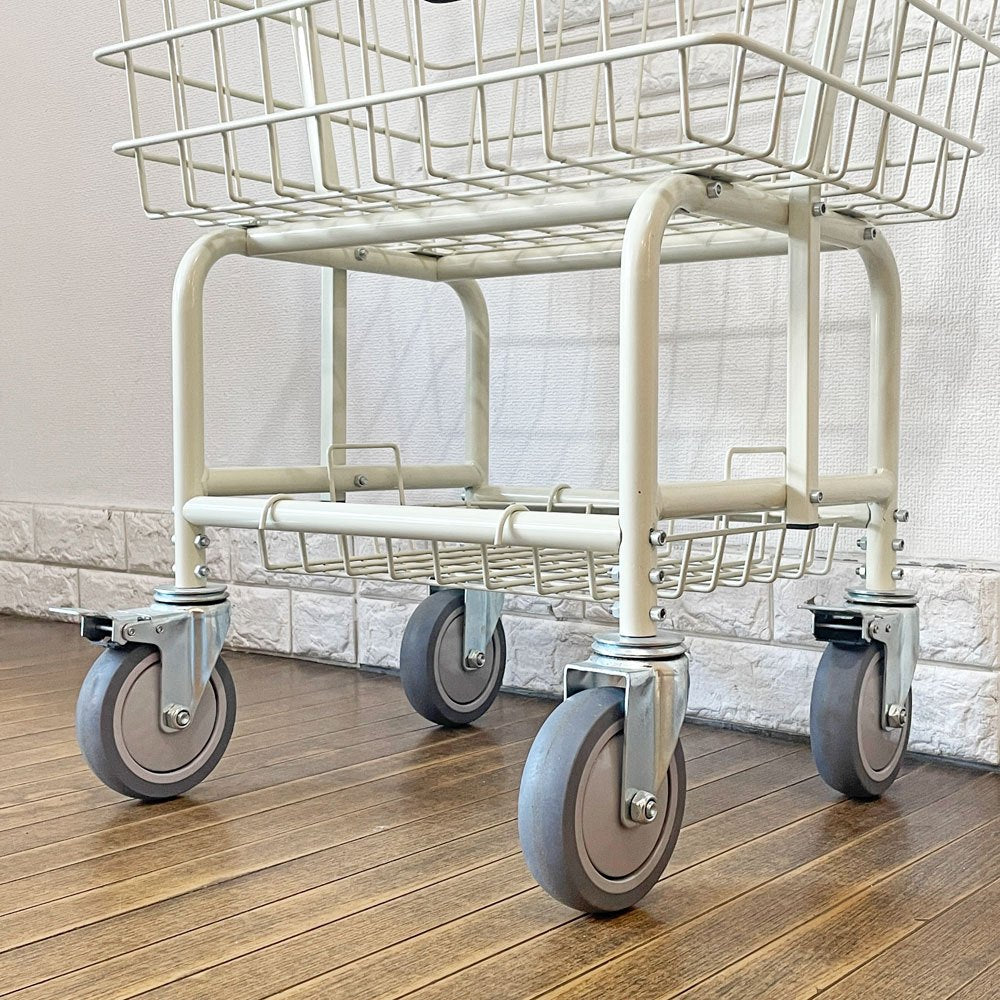 ダルトン DULTON ランドリー カート ウィズ ポール ラック LAUNDRY CART WITH POLE RACK アイボリー アメリカンスタイル ◎