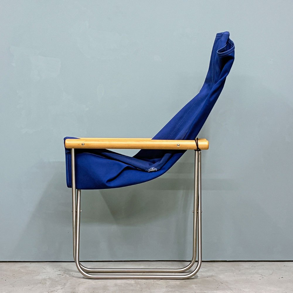 ニーチェア エックス NY chair X フォールディングチェア 折り畳みチェア ラウンジチェア ブルー 新居猛 MoMA  ◎