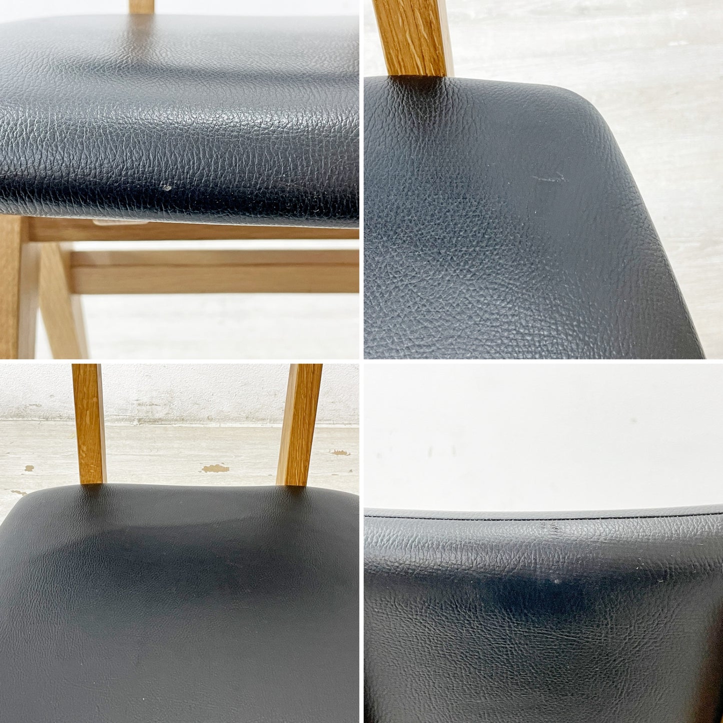 ドアーズリビングプロダクツ DOORS LIVING PRODUCTS ボシー BOTHY Mountain Leg Chair ダイニングチェア PVCレザー オーク無垢材 コンパスレッグ B ●