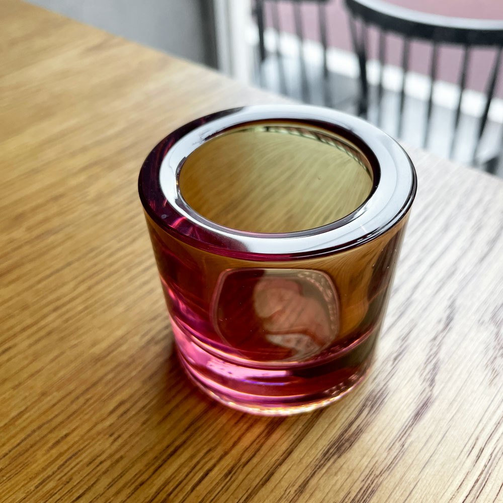 イッタラ iittala マリメッコ marimekko キビ kivi キャンドルホルダー ローズオリーブ 60mm ヘイッキ・オルヴォラ フィンランド  廃番カラー ♪