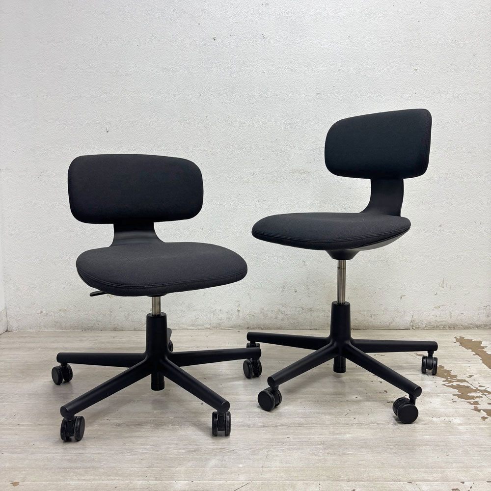 ヴィトラ vitra ルーキー Rookie デスクチェア キャスターチェア コンスタンチン・グルチッチ ブラック系 ファブリック 定価￥78,100- B ●