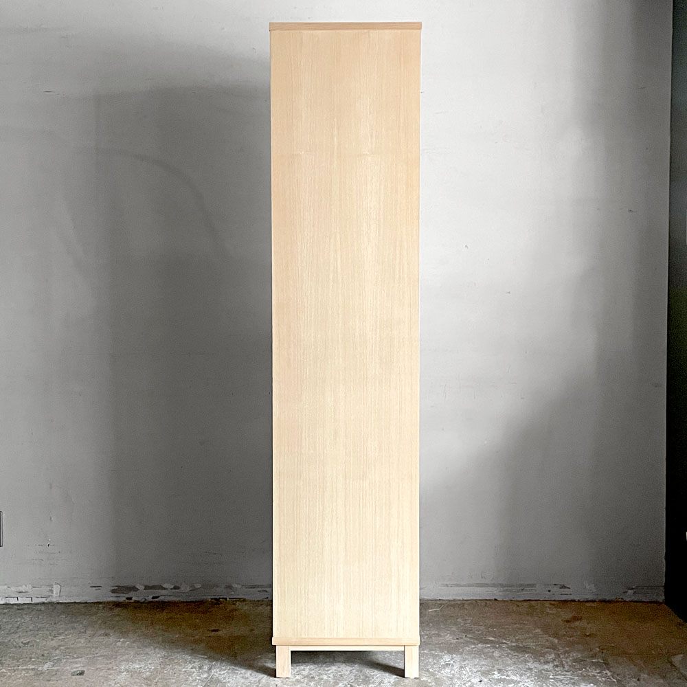 無印良品 MUJI 組み合わせて使える木製収納 ミドルタイプ タモ材 スリム D40cm 本棚 ブックシェルフ ナチュラル 定価￥39,200- ■