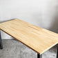 かなでもの KANADEMONO ザ・テーブル THE TABLE デスク ラバーウッド無垢材 W150xD70cm スチール スクエアバーレッグ シンプルトレイ付き ブラック B ■