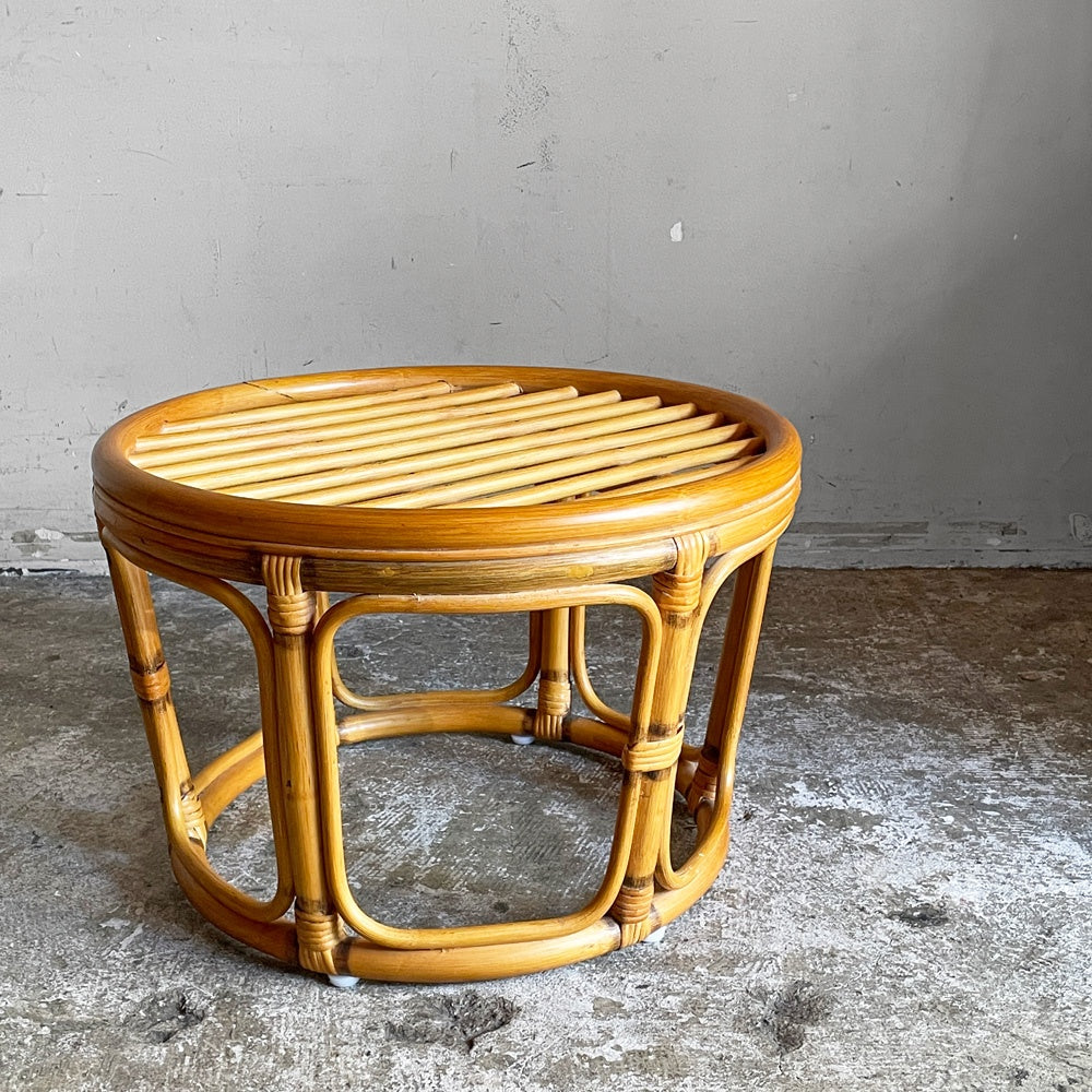 アクメファニチャー ACME Furniture ウィッカー WICKER ラタンフレーム オットマン スツール グリーン系 ファブリック  西海岸スタイル ■