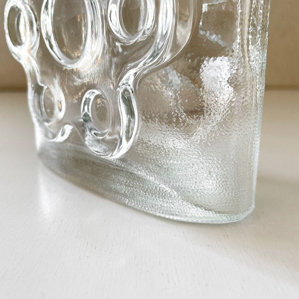 リーヒマエンラシ Riihimaen Lasi パウックラウタ Paukkurauta ガラスボトル クリア H18cm コルク栓付 エルッキタピオ・シーライネン フィンランド 北欧ビンテージ ◎