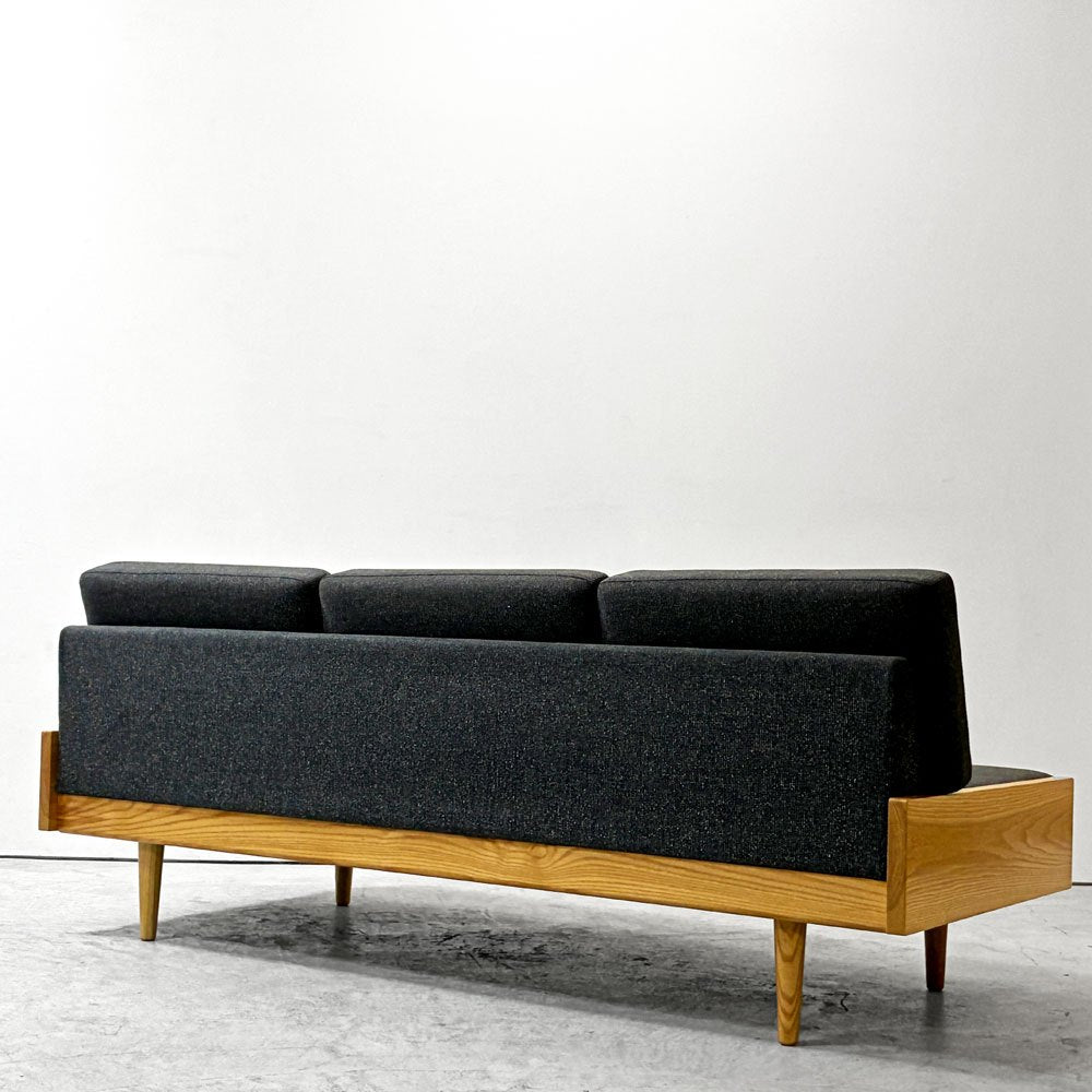 グラフ graf × 相合家具 SOGO adシリーズ デイベッドソファ L DAY BED SOFA ホワイトアッシュ材 ヘリンボーンファブリック グレー 北欧スタイル 定価 308,000円●