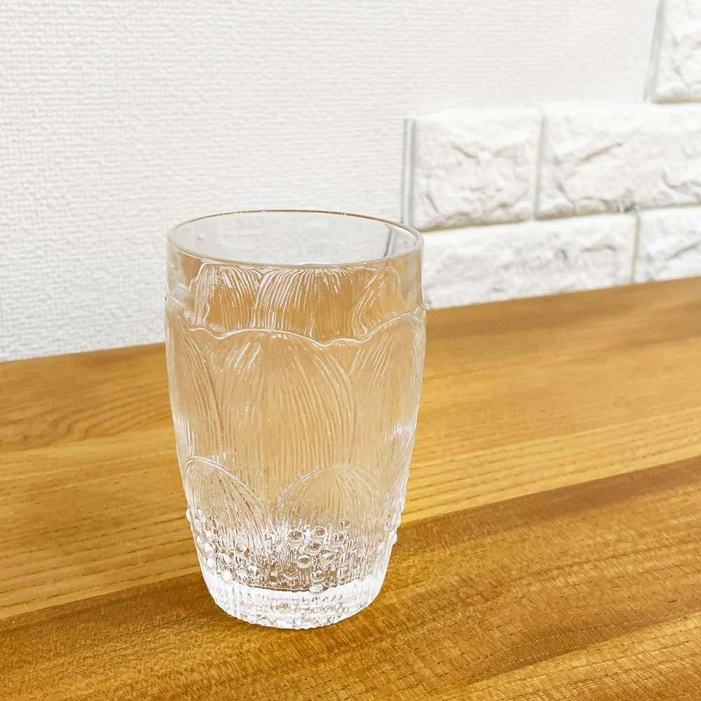ヌータヤルヴィ Nuutajarvi ピオニ Pioni タンブラー オイバ・トイッカ Oiva Toikka ガラス フィンランド 北欧食器 ◎
