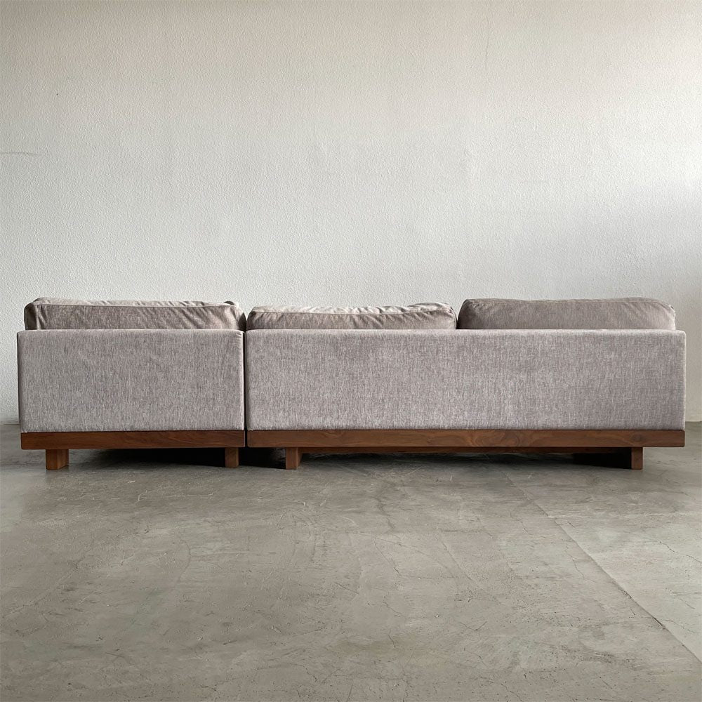 マスターウォール MASTERWAL デニッシュ ソファ DANISH SOFA 3シーター180 + ワンアームカウチ セット ウォールナット無垢材 参考価格約77.5万円 〓