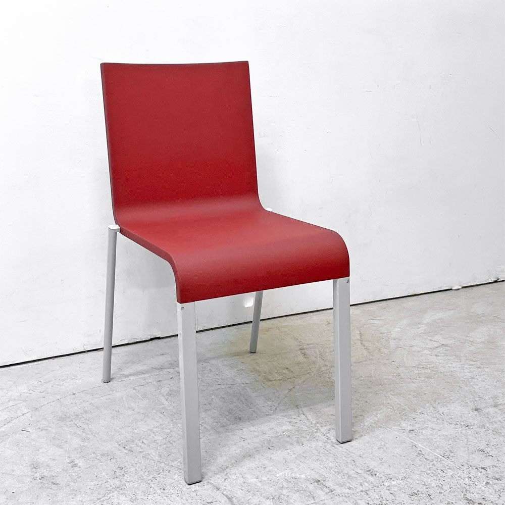ヴィトラ vitra. ゼロスリー .03 ダイニングチェア スタッキングチェア マールテン・ヴァン・セーヴェレン Maarten Van Severen レッド A ●