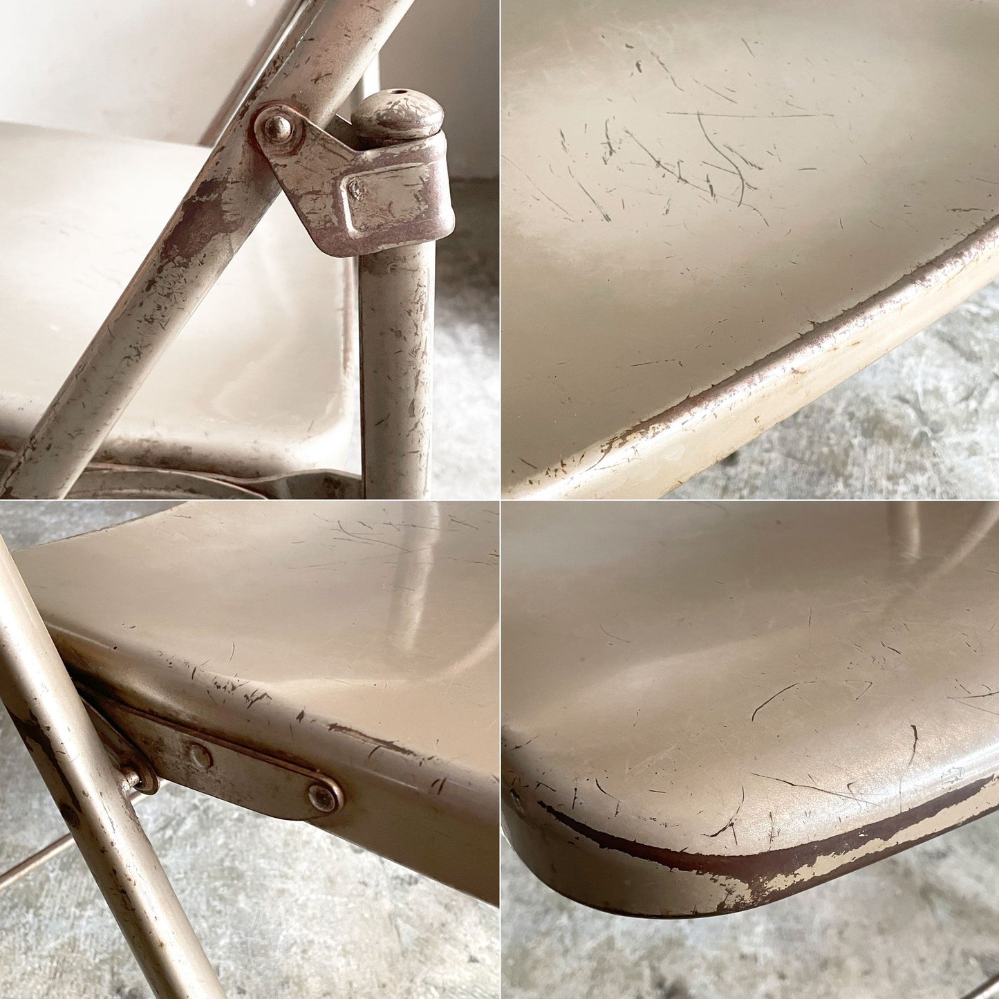 アメリカンシーティングカンパニー AMERICAN SEATING COMPANY スチール製 フォールディングチェア インダストリアル USビンテージ B ■