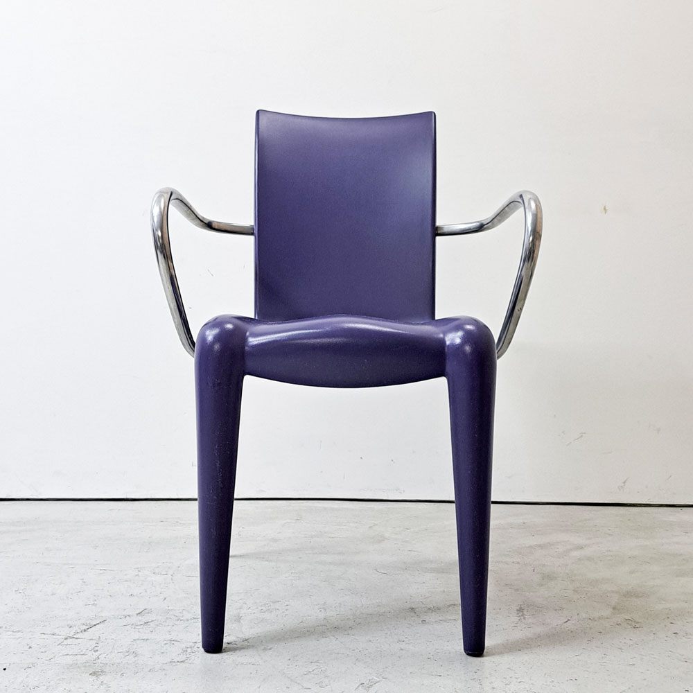 ヴィトラ Vitra ルイ20 Louis 20 スタッキングチェア ダイニングチェア アーム付 パープル フィリップスタルク Philippe Starck モダン ミニマル ミッドセンチュリー ●