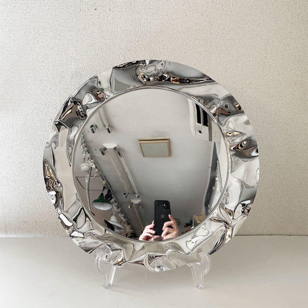 アレッシィ ALESSI フォワ Foix ラウンドトレイ Φ44cm ステンレス製 リュイス・クロテート Lluis Clotet イタリア 参考価格￥22,535- ◎