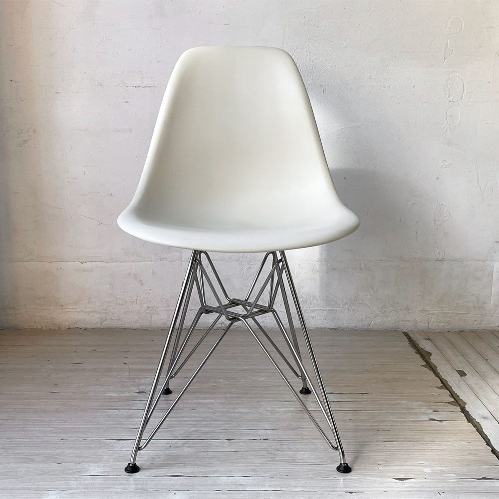 ハーマンミラー Herman Miller サイドシェルチェア ホワイトシェル ポリプロピレン製 エッフェルベース DSR C&R イームズ ミッドセンチュリー ★