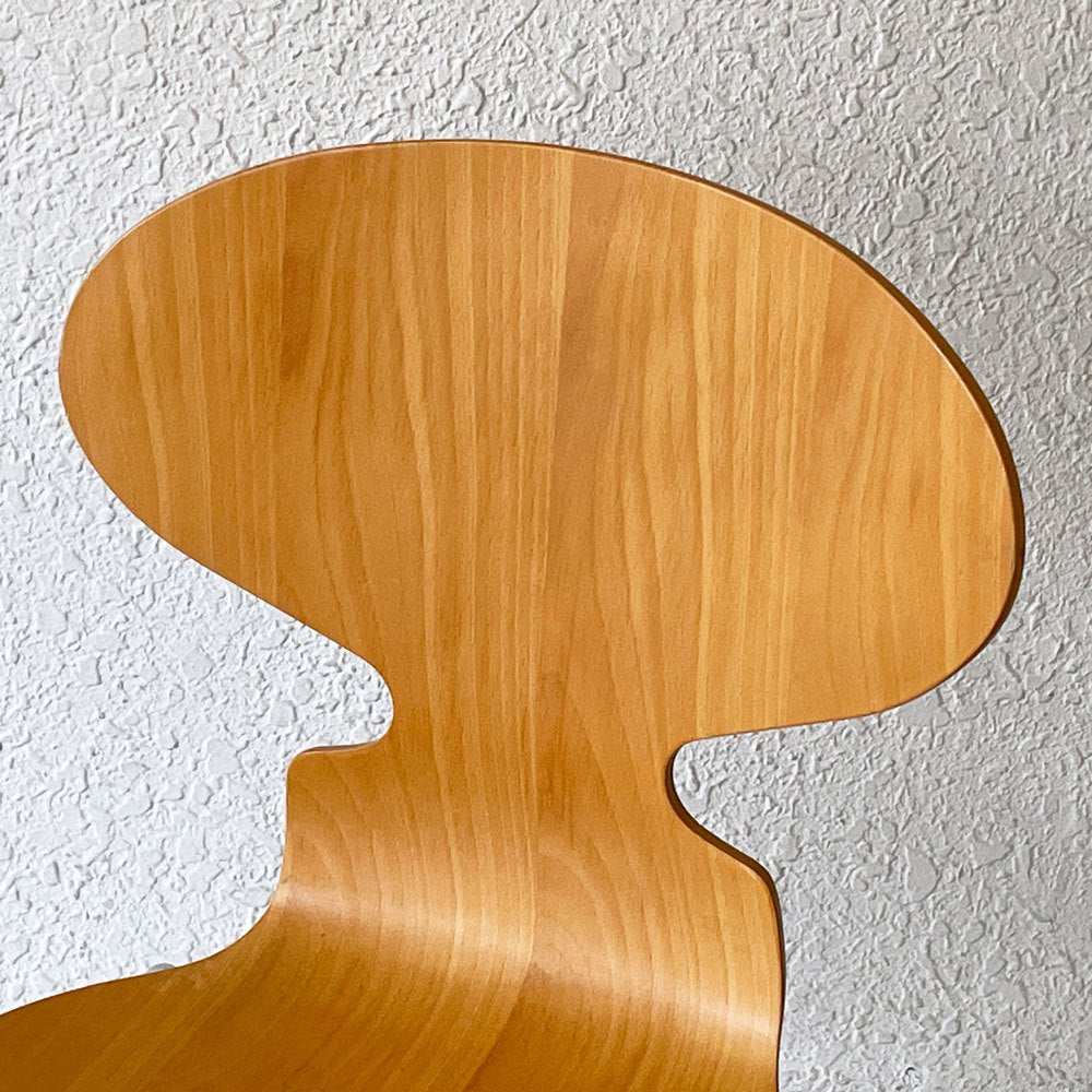 フリッツハンセン Fritz Hansen アントチェア 4本脚 ナチュラルビーチ ラッカー アルネ・ヤコブセン 北欧家具 E ◇