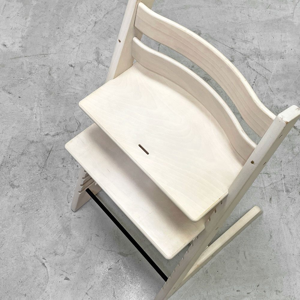ストッケ STOKKE トリップトラップ TRIPP TRAPP ベビーチェア キッズチェア ホワイト S/N4～ 北欧 ノルウェー ●