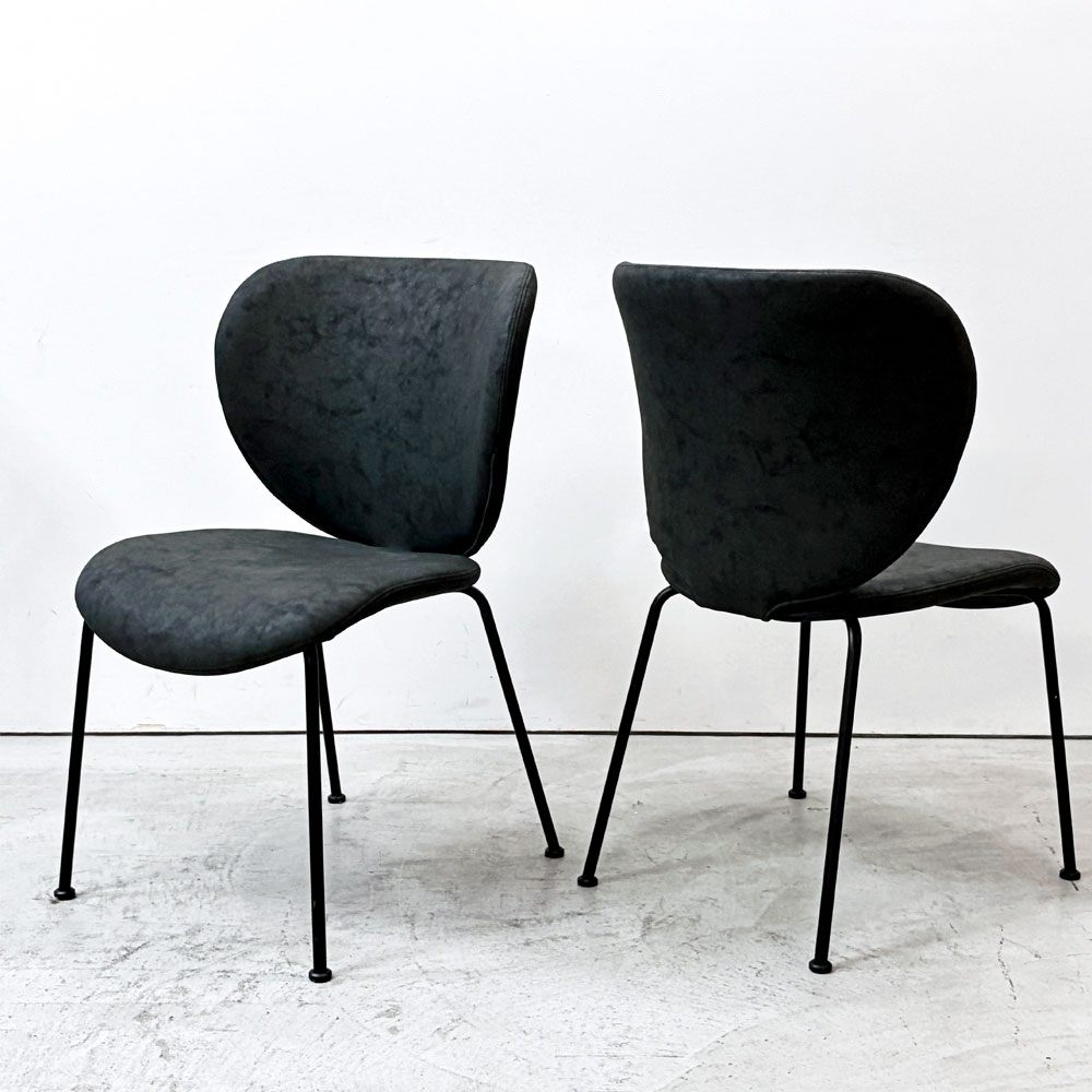 モーダエンカーサ moda en casa コブラチェア COBRA chair ダイニングチェア スモーク ナノファイバー ファブリック モダンデザイン A ●