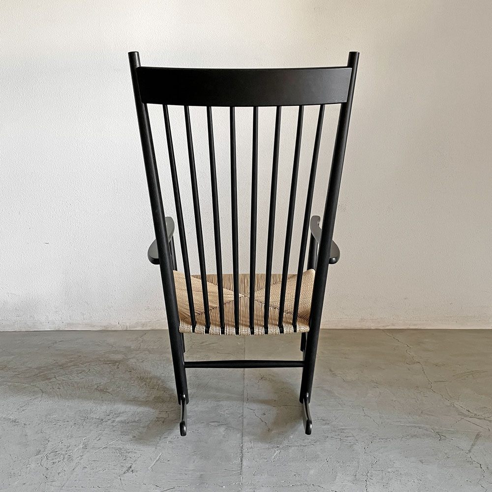 フレデリシア FREDERICIA J16 ロッキングチェア Model 16000 オーク材 ブラックラッカー ペーパーコード座面 箱付 ハンス J. ウェグナー デンマーク 未使用保管品 〓
