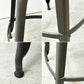 フェールトラヴァイユ FER TRAVAIL ニコルチェア NICOLLE Chair SH45cm ダイニングチェア スチール マットクリア仕上げ 別注モデル レザーパッド付 レッド インダストリアル フランス ●