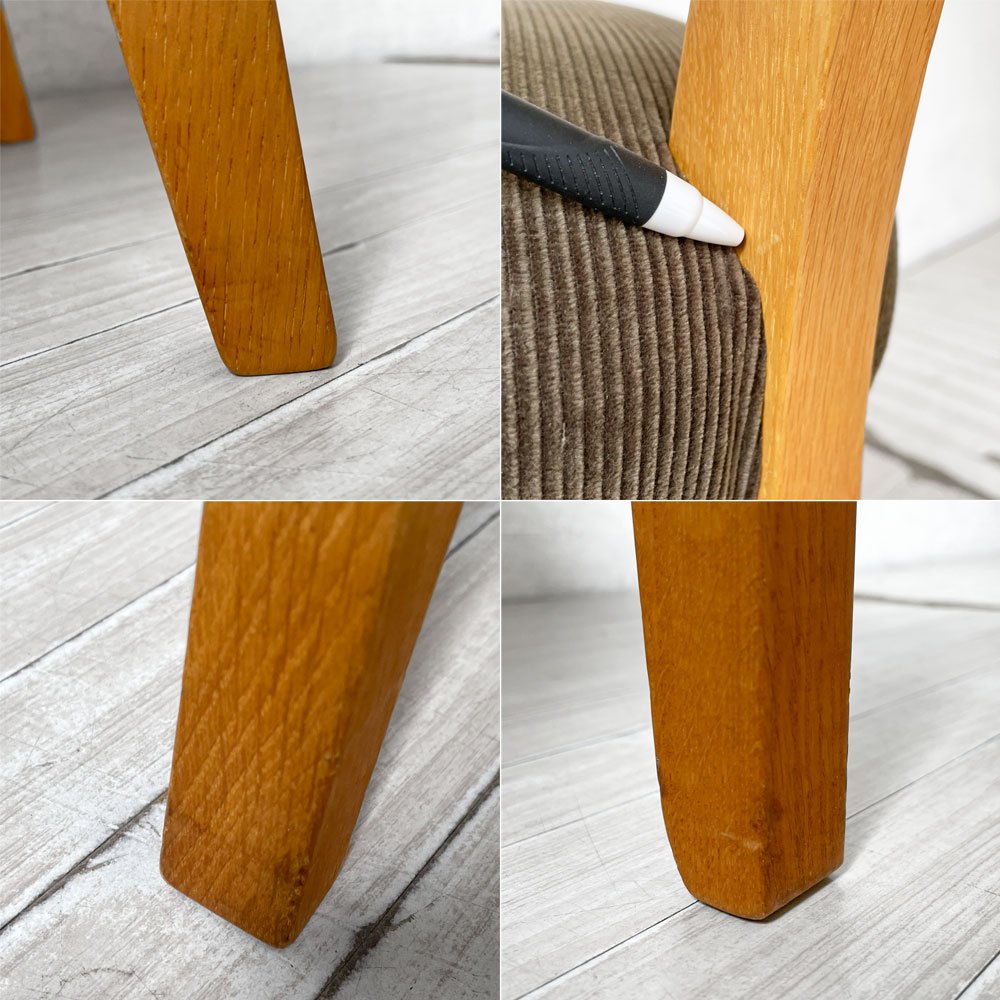 トラックファニチャー TRUCK FURNITURE エスアールチェア SR CHAIR ダイニングチェア ナラ無垢材 グリーン コーデュロイ 定価¥90,310 - ★