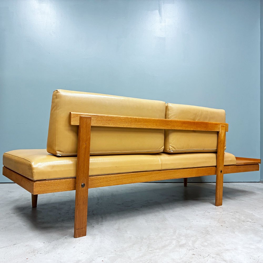エコーネス EKORNES Svane デイベッド Ingmar Relling ノルウェー ビンテージ オーク材 本革 キャメル 北欧家具 ソファベッド ◎