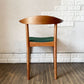 ウッドユウライクカンパニー WOOD YOU LIKE COMPANY アイチェア AI CHAIR ハーフアームチェア チェリー無垢材 クッションタイプ グリーンファブリック 座面張替済 ◎