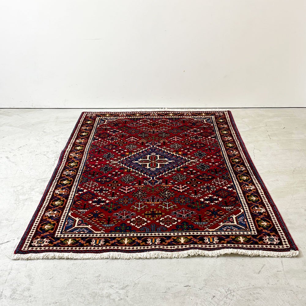 ジョーサガン Joshaqan ジョーシャガン ペルシャ絨毯 ラグ カーペット 絨毯 215×134 cm 草木模様 幾何学模様 手織り イラン ●