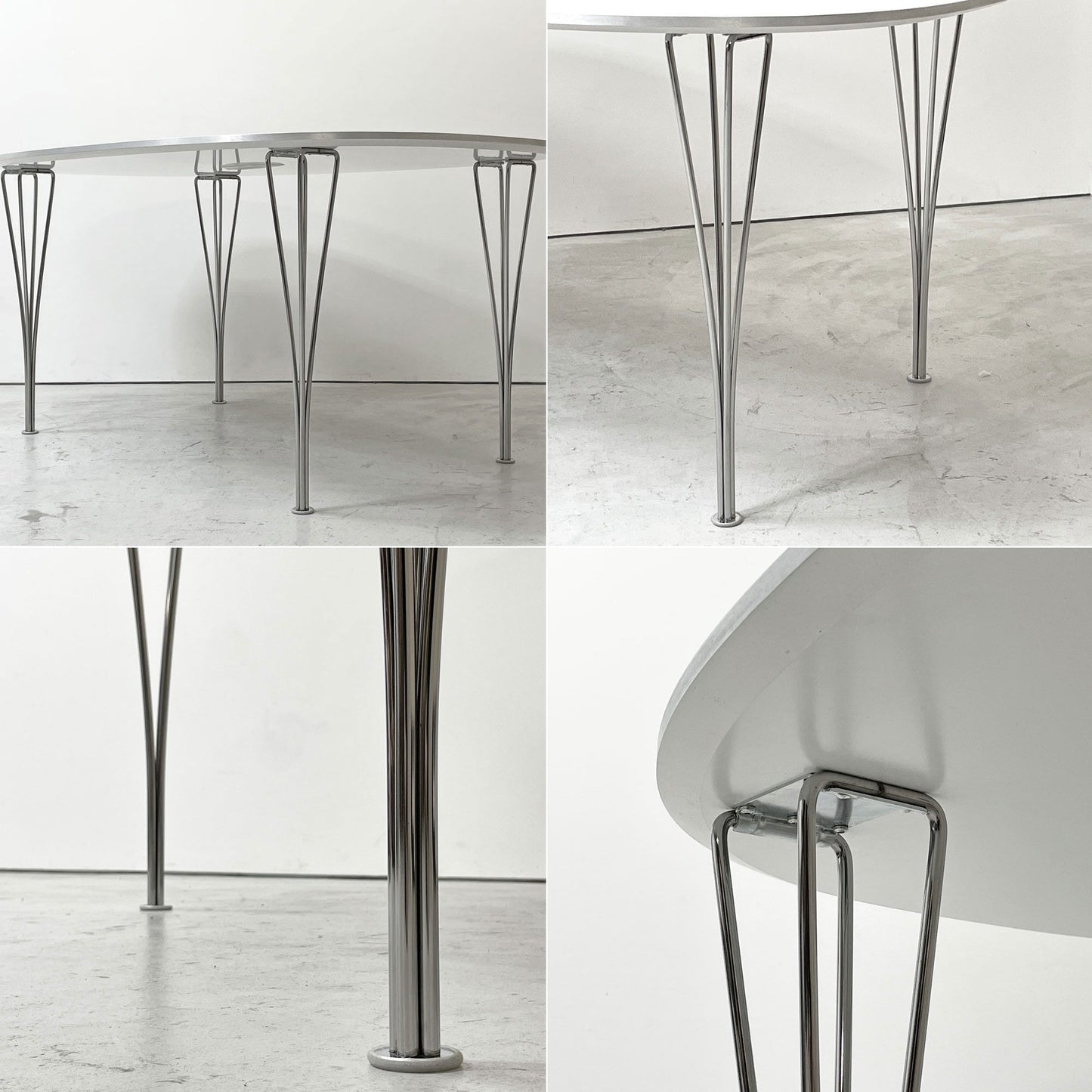 フリッツハンセン Fritz Hansen Bテーブル スーパー楕円テーブル ダイニングテーブル ピート・ハイン ブルーノ・マットソン アルネ・ヤコブセン デンマーク 北欧家具 ●