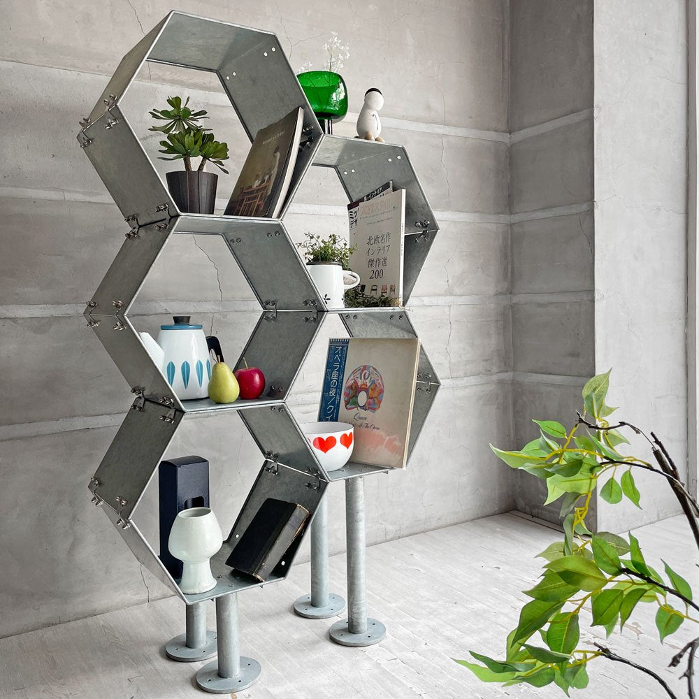 ダルトン DULTON エクステンションHHPラック ハニカムラック オープンシェルフ ディスプレイラック スチール インダストリアル ミッドセンチュリーデザイン 廃番 ♪