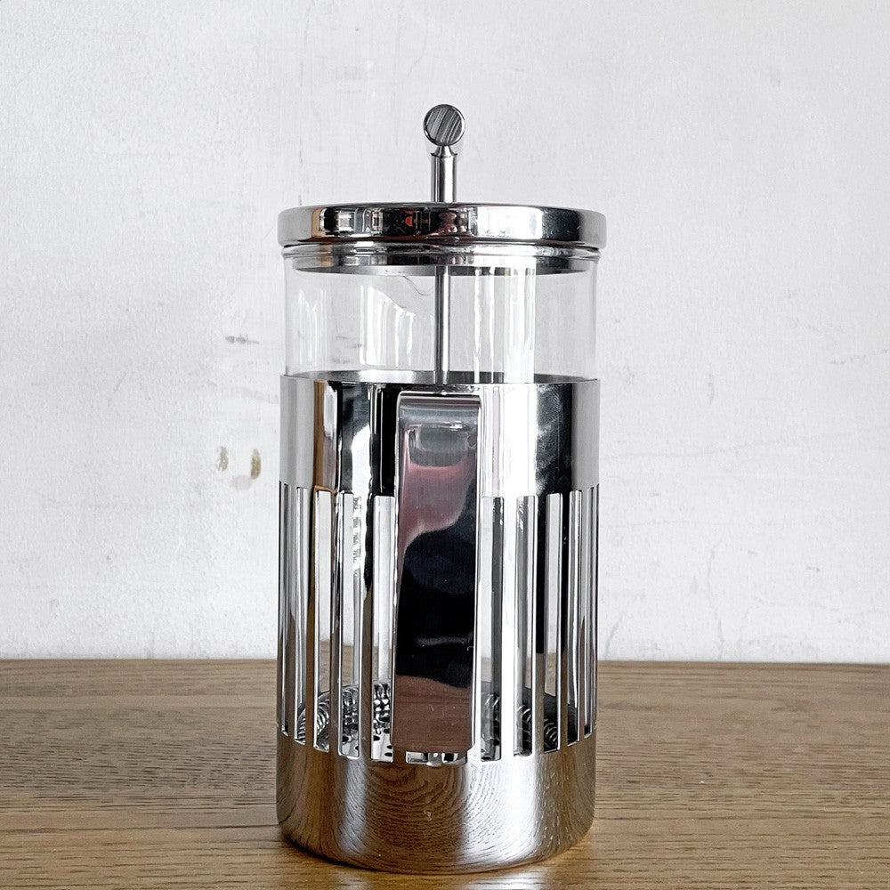 アレッシー ALESSI 9094 プレスフィルターコーヒーメーカー press filter coffee maker 8カップ用 コーヒーポット ティーポット ステンレス 耐熱ガラス アルド・ロッシ Aldo Rossi イタリアンモダン ■