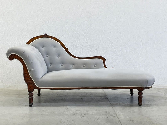 ロイズアンティークス Lloyd's Antiques イギリスビンテージ シェーズロング UKビンテージ Chaise Longue 長椅子 モケット生地 マホガニー材 〓