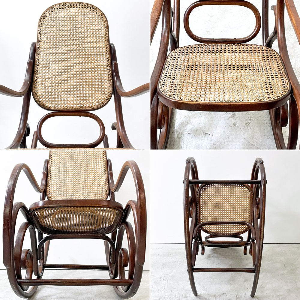 マルニ木工 オールドマルニ maruni ベントウッド ロッキングチェア Bentwood rocking chair 1976年～1988年製 #7028 リプロダクト 曲木椅子 ラタン張り  ●