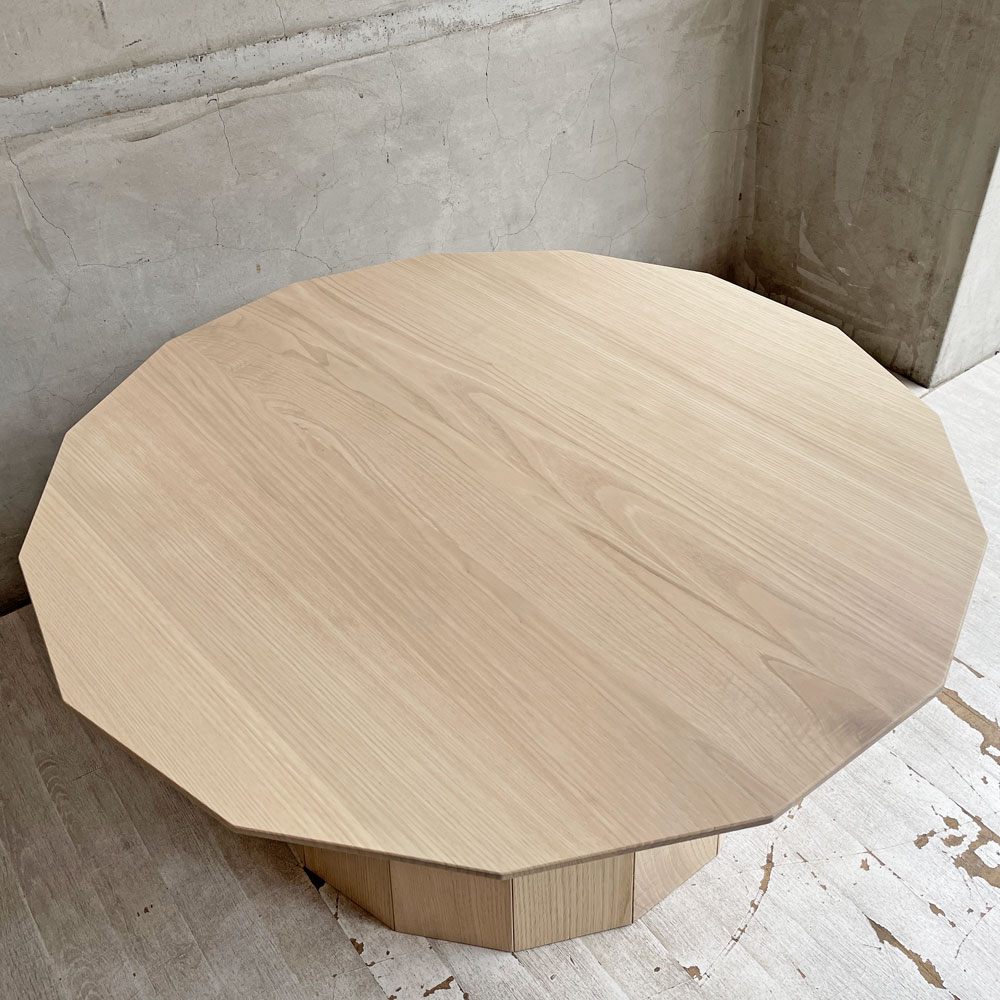 カリモクニュースタンダード Karimoku カラーウッドプレーン ラージ ローテーブル COLOUR WOOD PLAIN Large ショルテン ＆ バーイングス  国産クリ材 14角形 ナチュラル 定価￥85,800- ♪