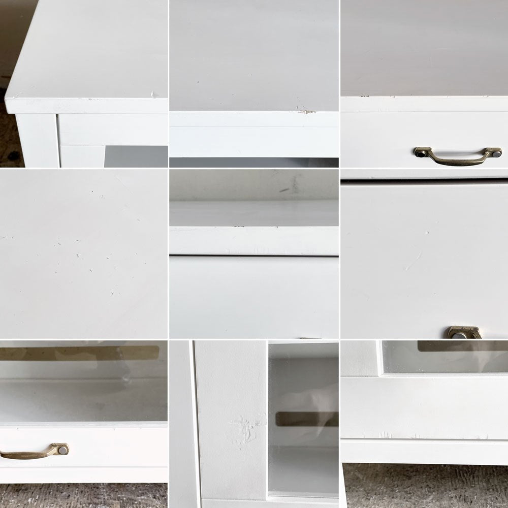 モモナチュラル Momo Natural シエル CIELE AVボード TVボード W120cm パイン材 ホワイト フレンチカントリー ■