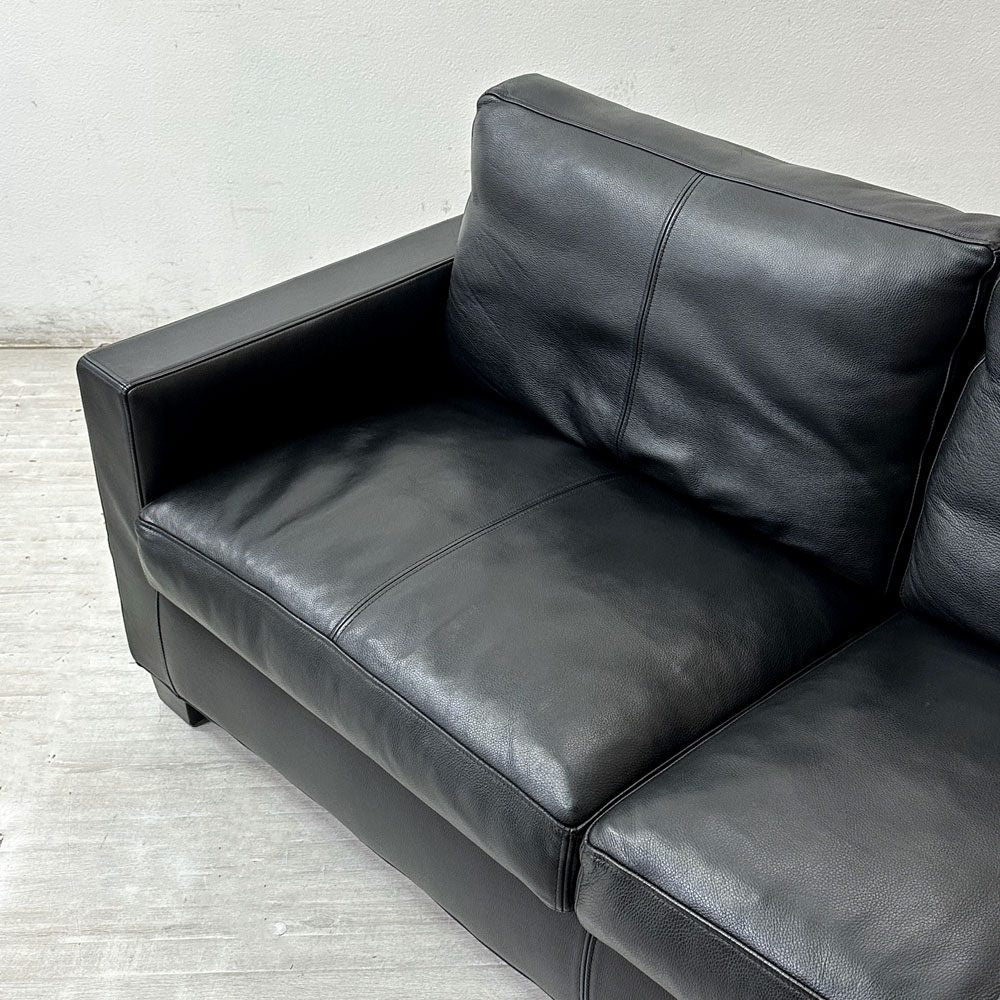アイラーセン eilersen ヴィテッセ 2p ソファ VITESSE SOFA 本革 ブラック 2シーター モダンデザイン デンマーク 美品 ●