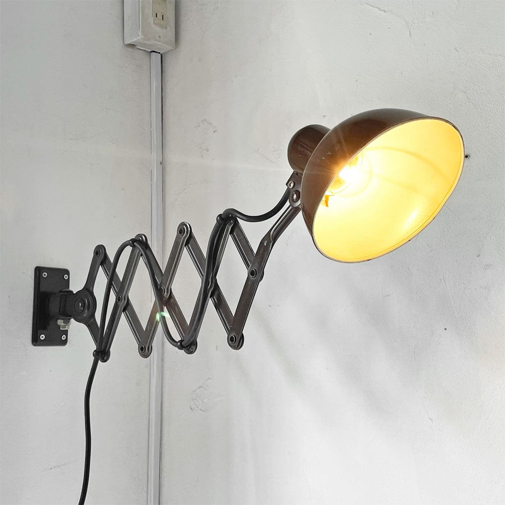 カイザーイデル KAISER IDELL シザーアーム ウォールランプ 6718 壁付け照明 伸長式 クリスチャンデル 工業系1930's バウハウス ドイツ アンティーク ★