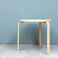アルテック artek テーブル TABLE 90B ダイニングテーブル リノリウム天板 ペールグレー haluta別注カラー Φ75cm アルヴァ・アアルト ◎