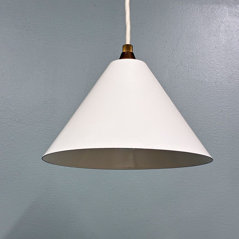 イデー IDEE ホーロー ペンダントライト PORCELAIN ENAMELED IRON LAMP ホワイト インダストリアルデザイン B ◎