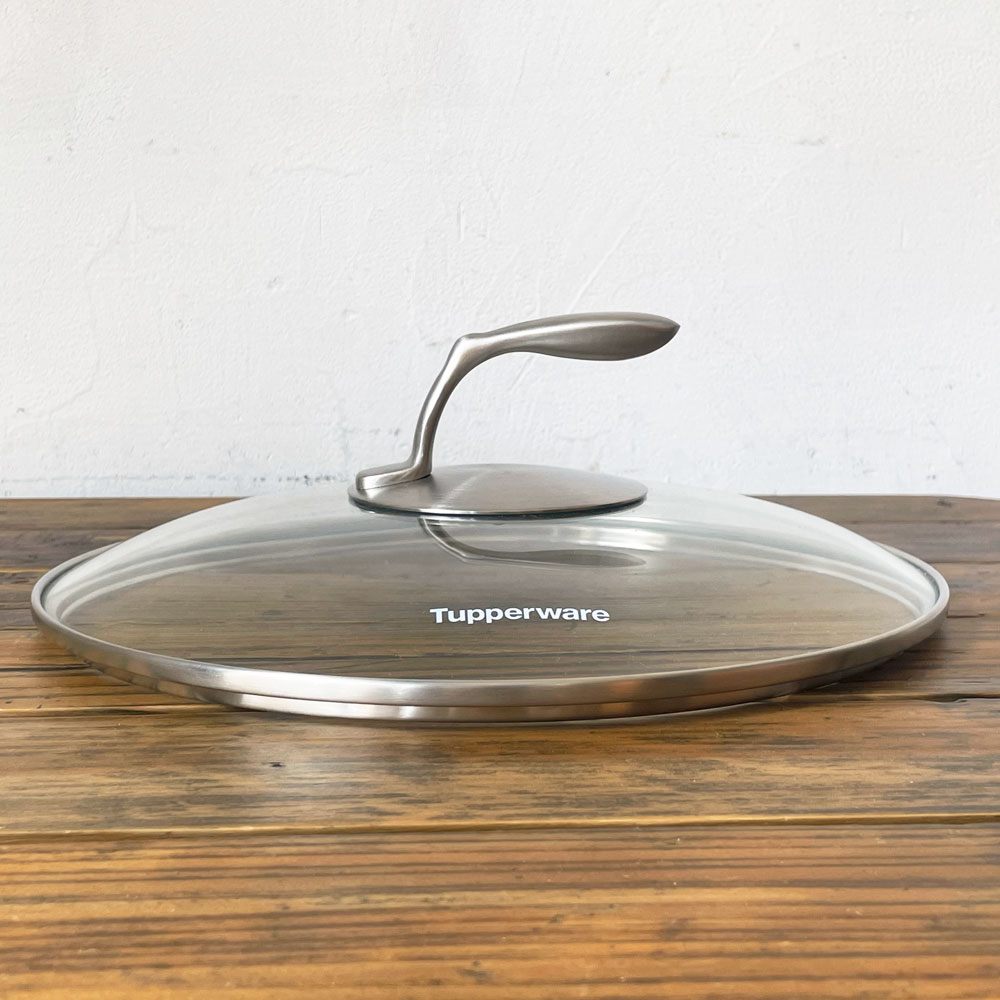 タッパーウェア Tupperware ブラックシリーズ クックウェア フライパン 28cm IH対応 ガラス蓋付 日本未発売 美品 ★