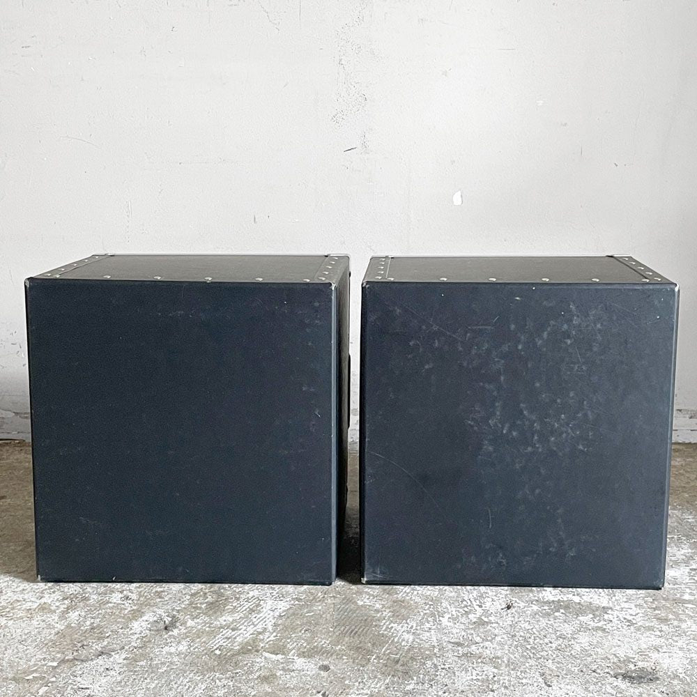 ユーエスエムハラー USMハラー USM Haller モジュラーファニチャー ブラック系 純正 パスコボックス W34×W34 2個セット B ■